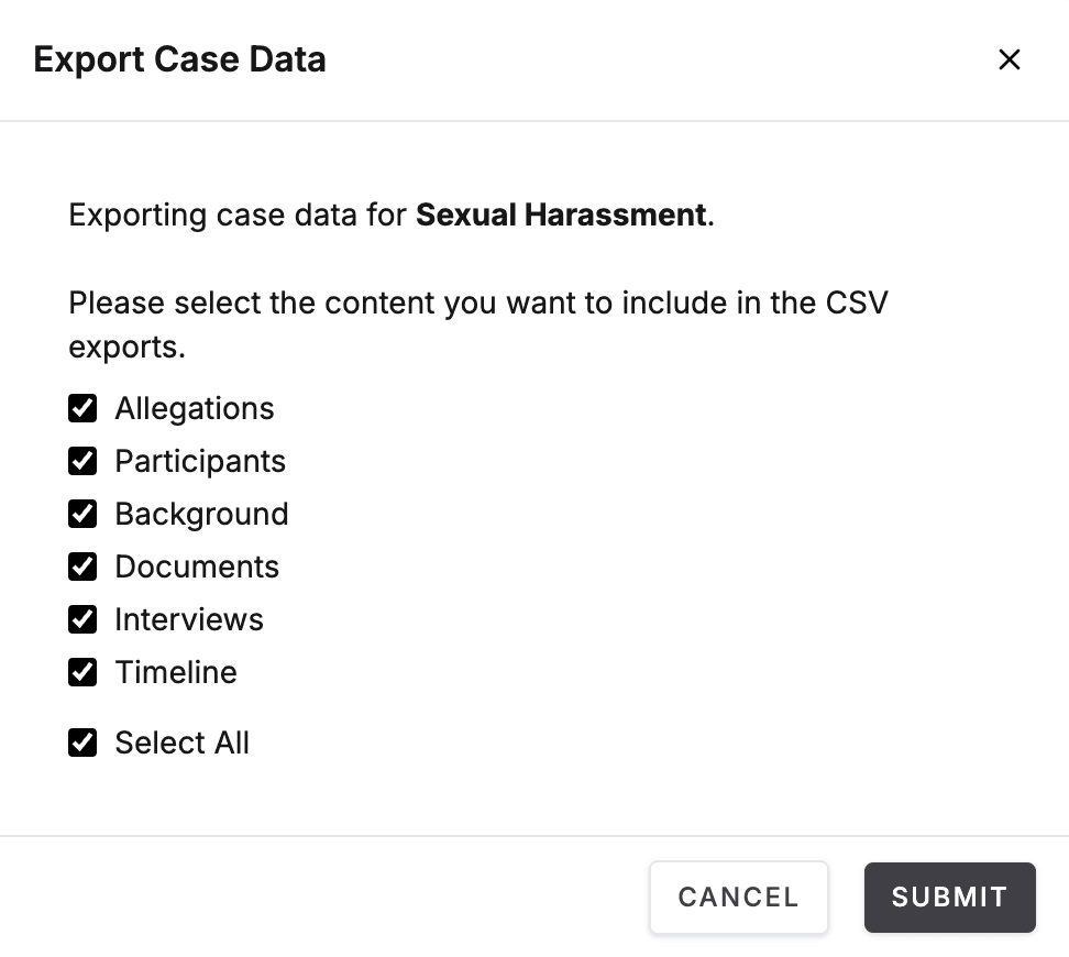 Export Modal