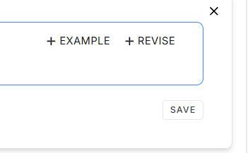 Example Revise buttons