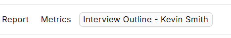 Interview Outline tab