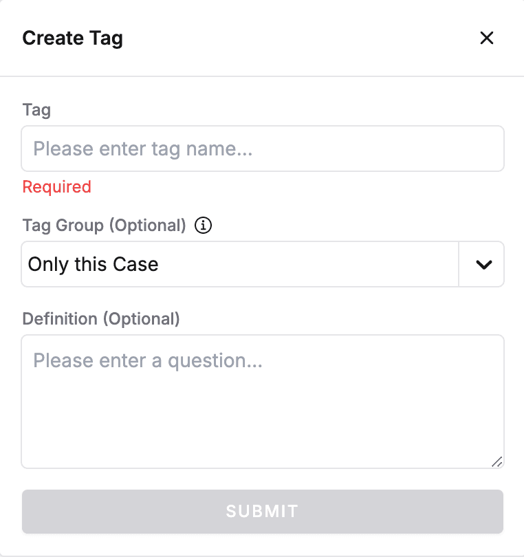 Create Tag Modal